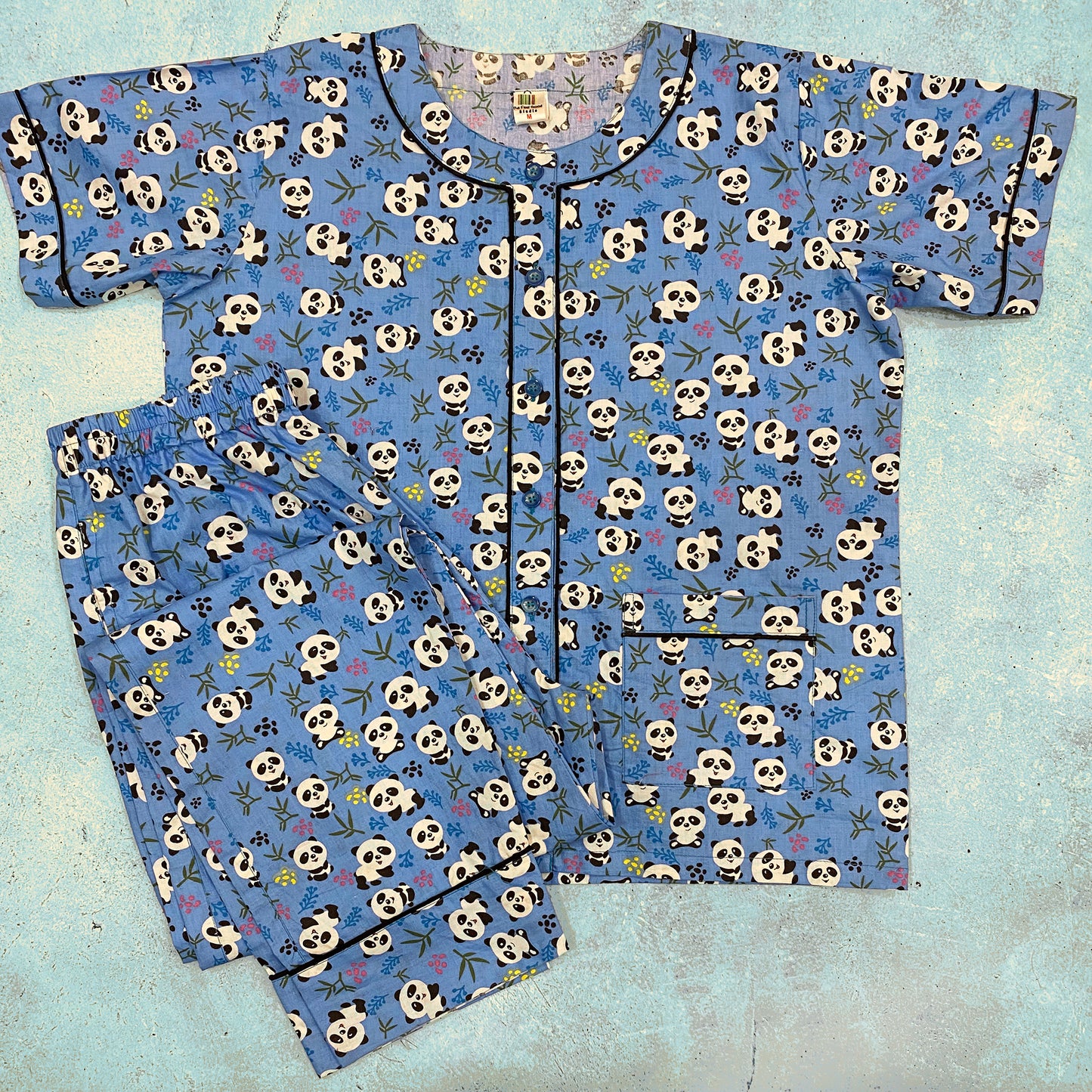 Hungry Panda Cotton Night Suit