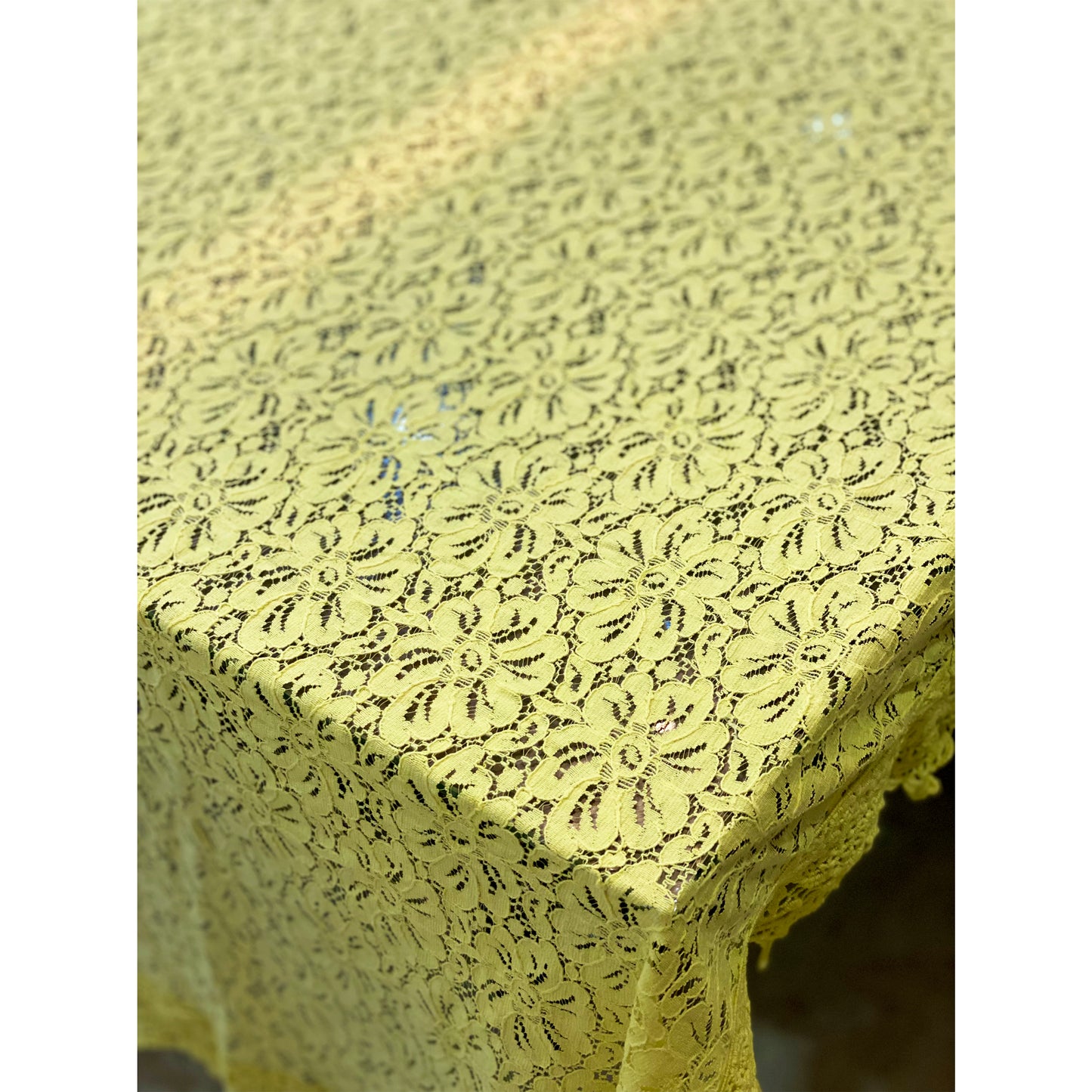 yellow net 4 seater table cloth cover