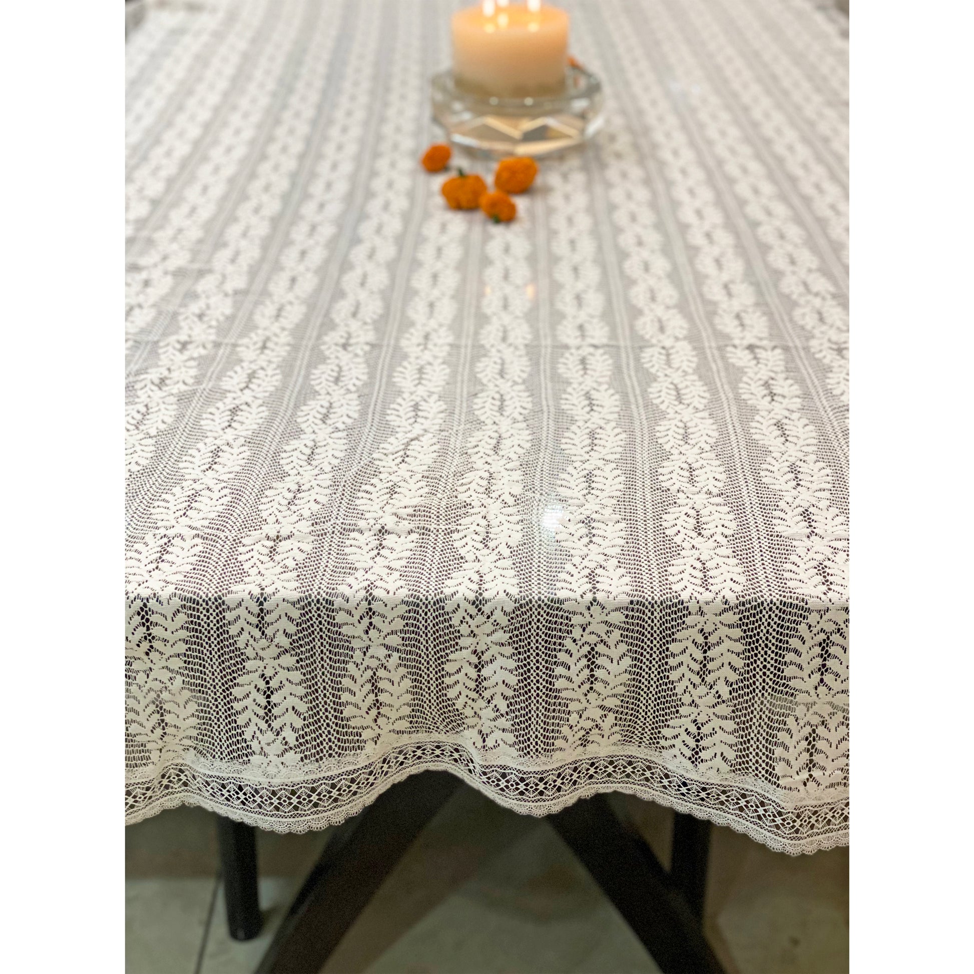 white net  victorian style table linen for dinner parties