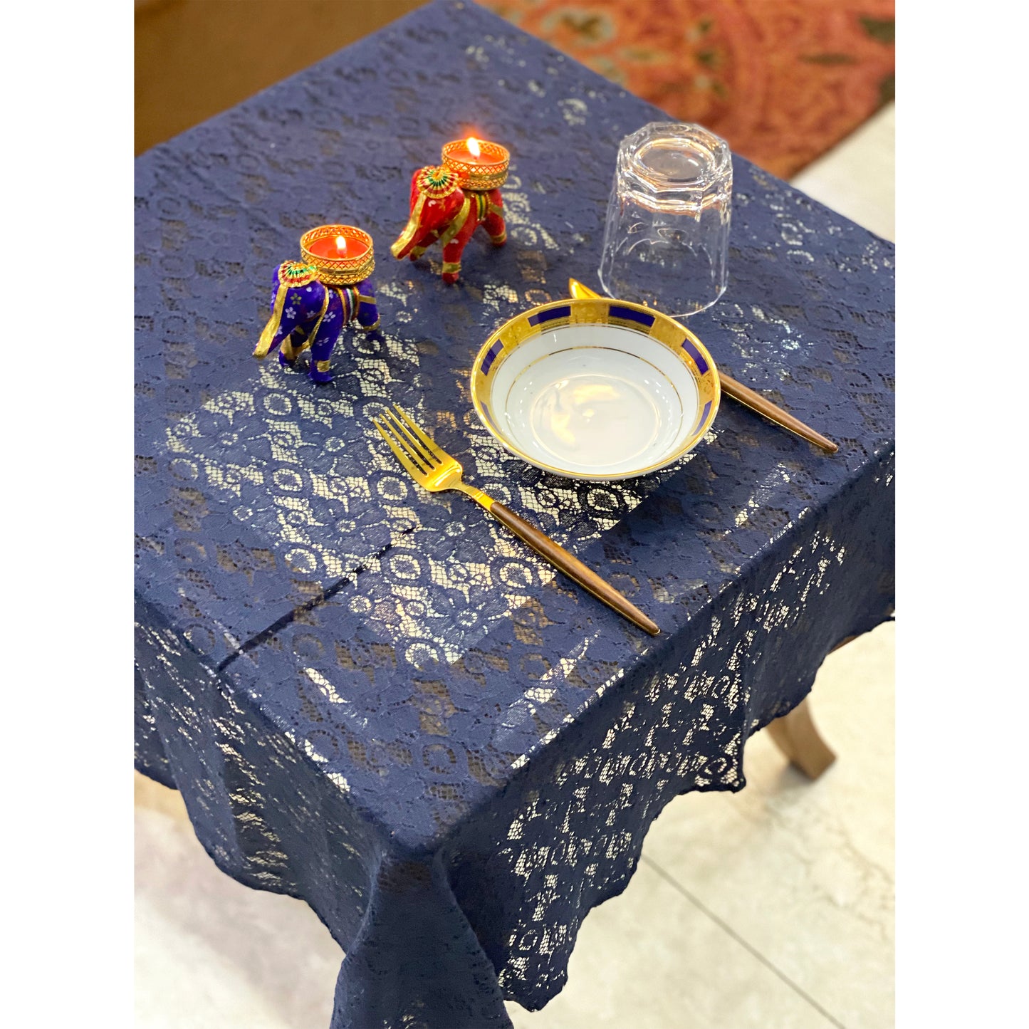 blue net centre table cloth cover online