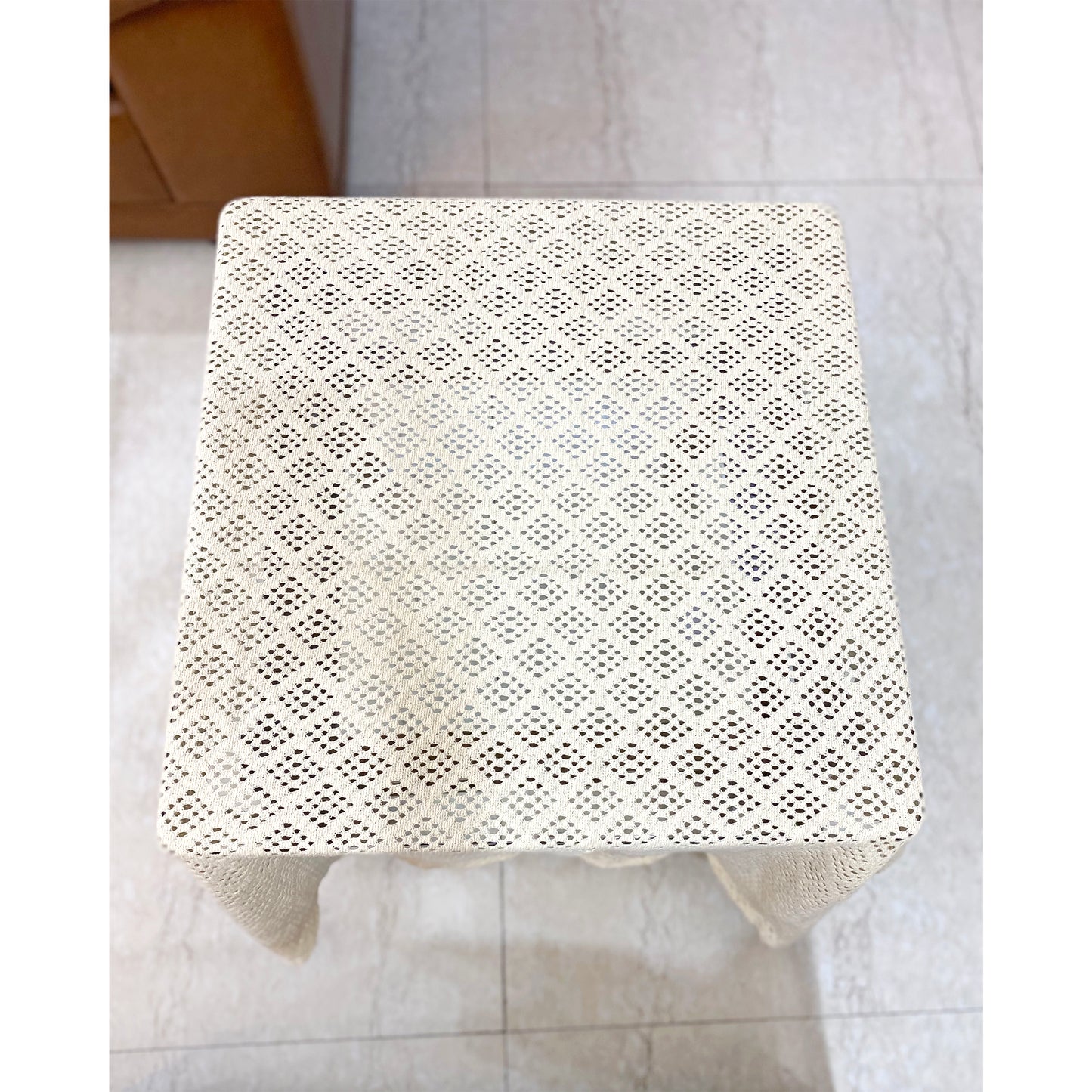 Cream Crochet Table Cloth