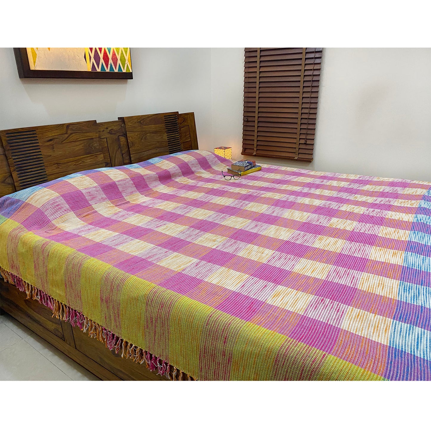 Soothing Handloom Indie Bed Cover