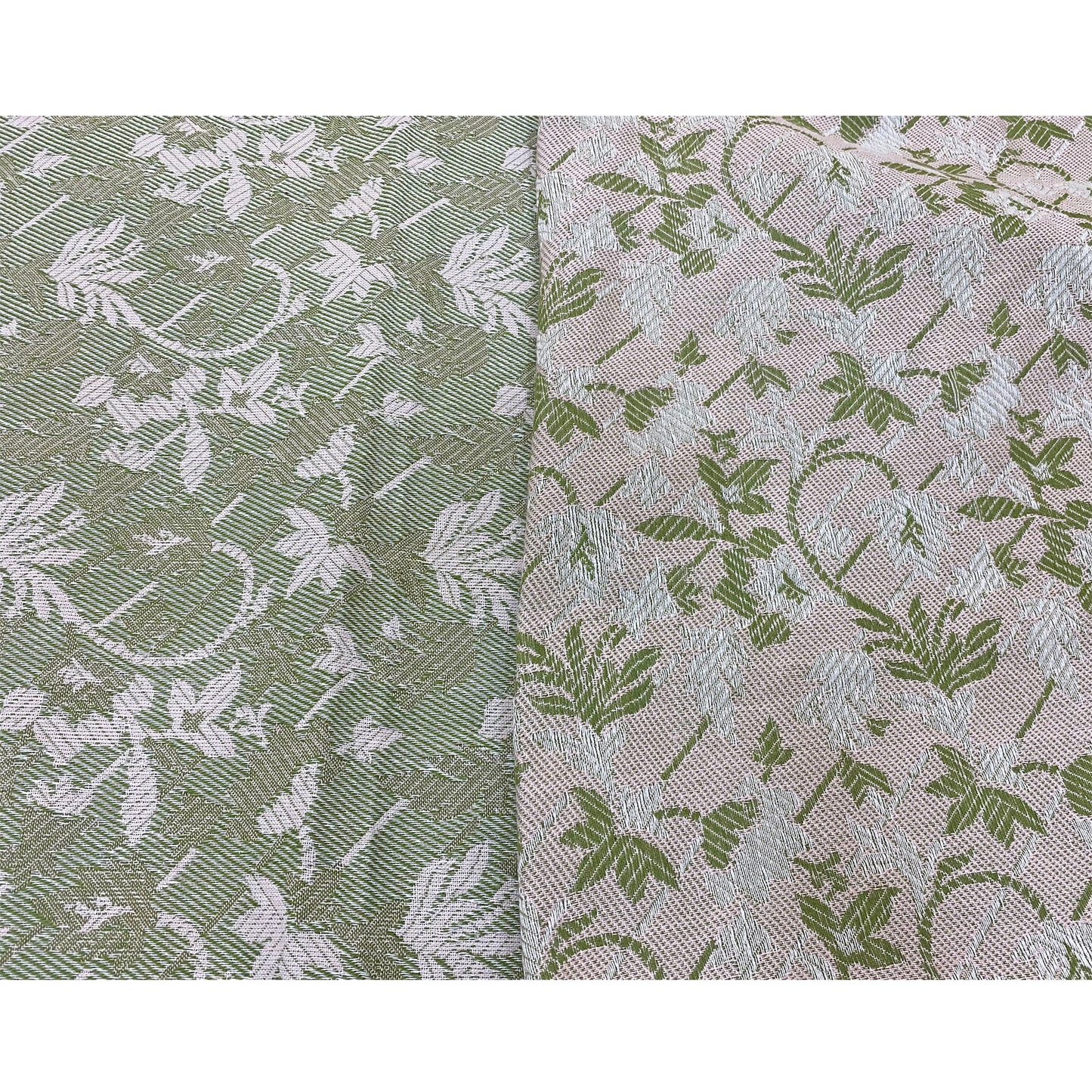 Pastel Green Jacquard Reversible Bed Cover