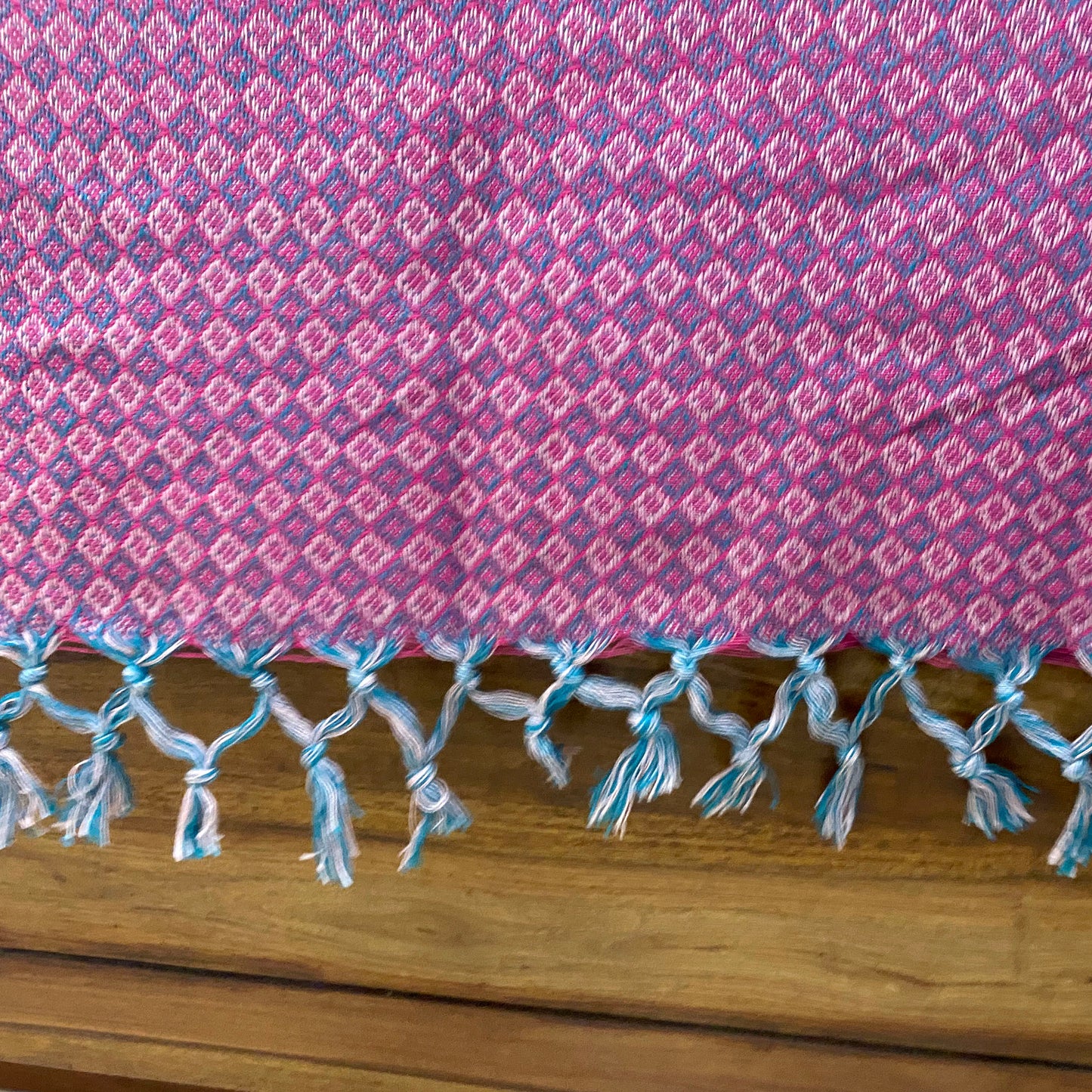 Reversible Boho Pink & Turquoise Bed Cover