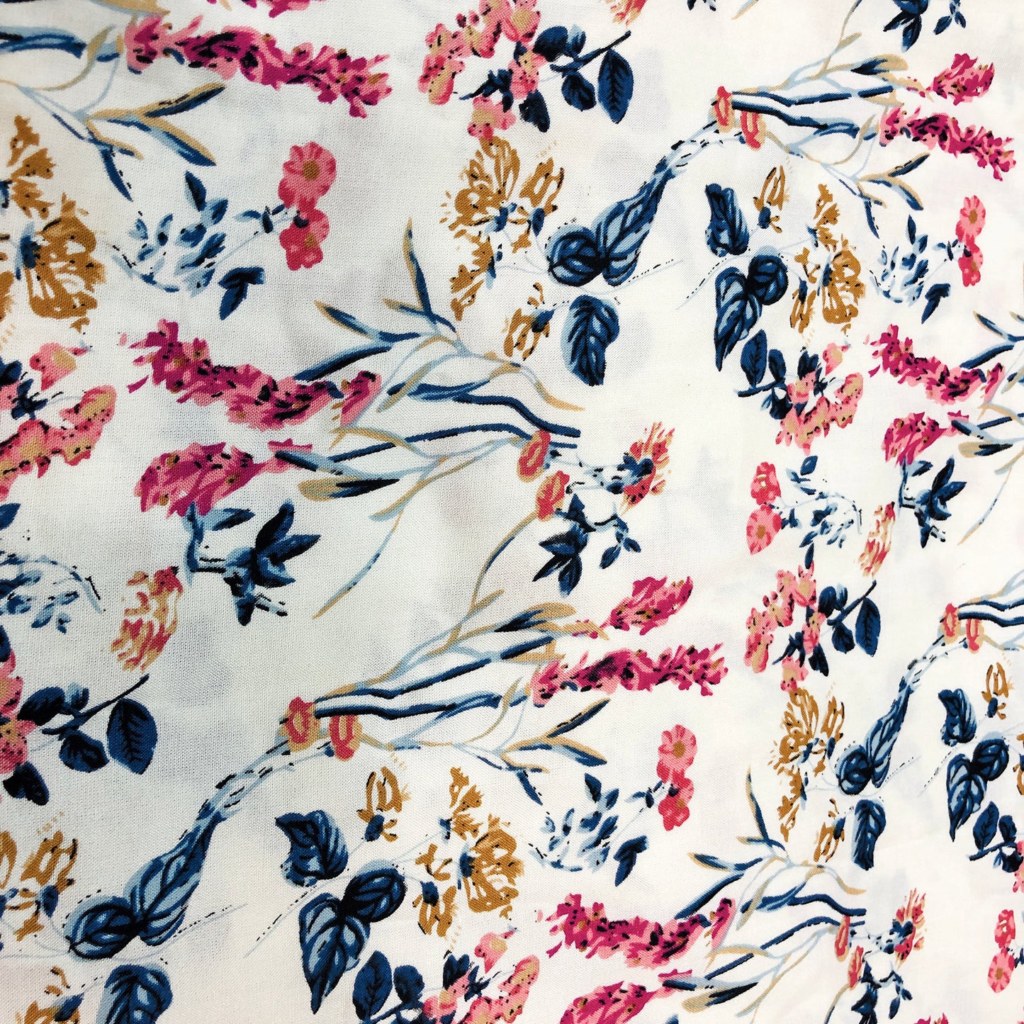 Summer Floral Rayon Print Fabric