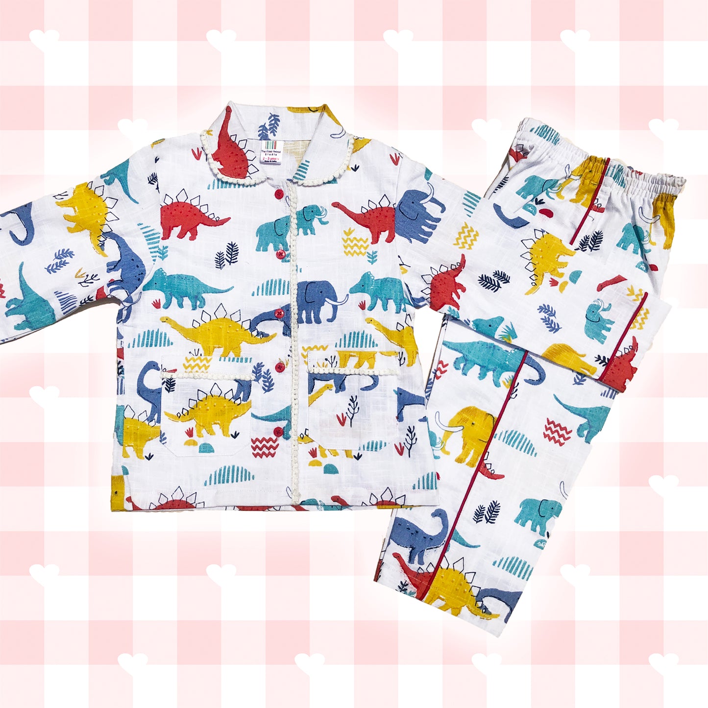 Hello Dino Girls Night Suit