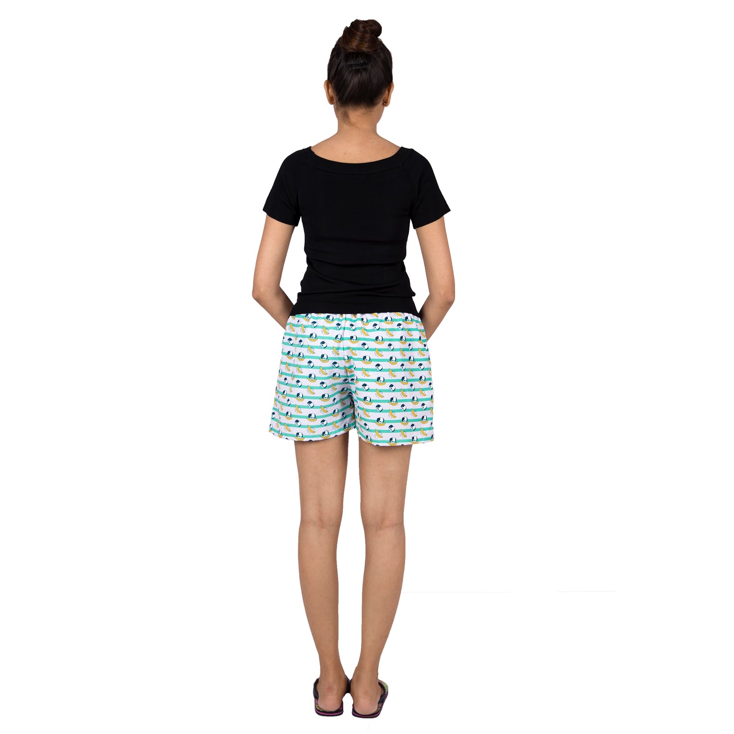 Dog & Banana Women Shorts With Pockets