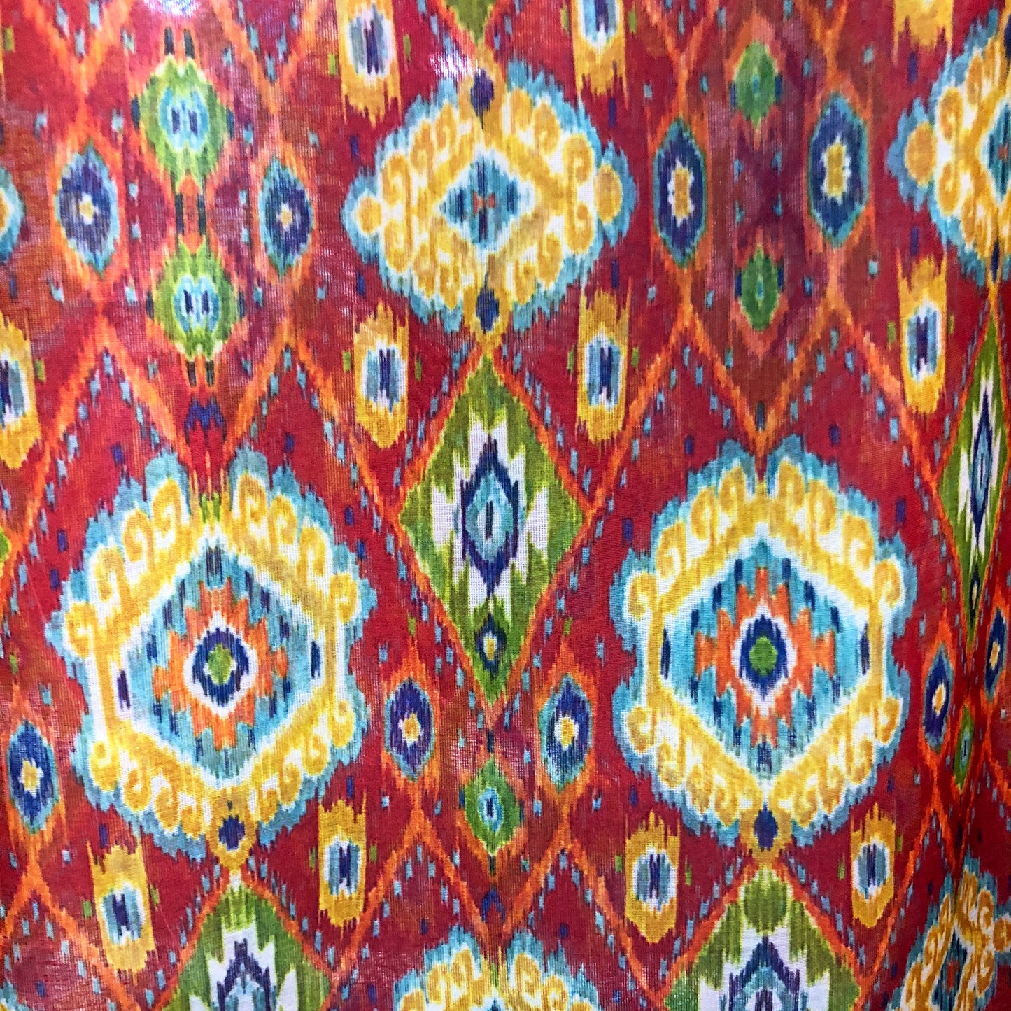 Tusser Silk Ikat Fusion Print