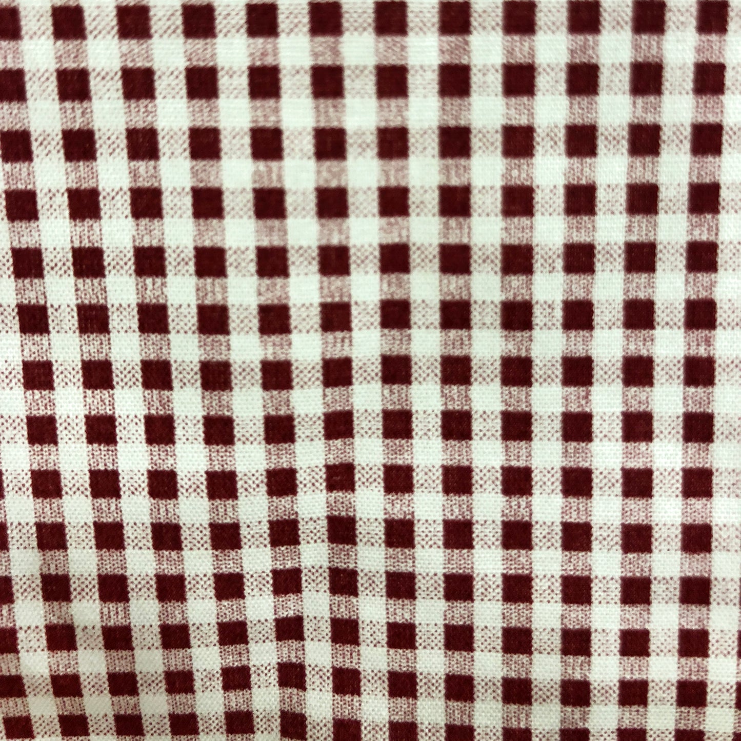 Cotton Gingham Checkered Red Print