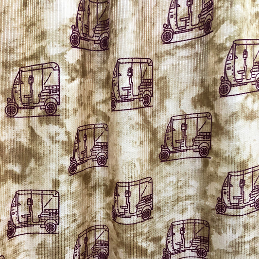 Tusser Kantha Autorickshaw Print