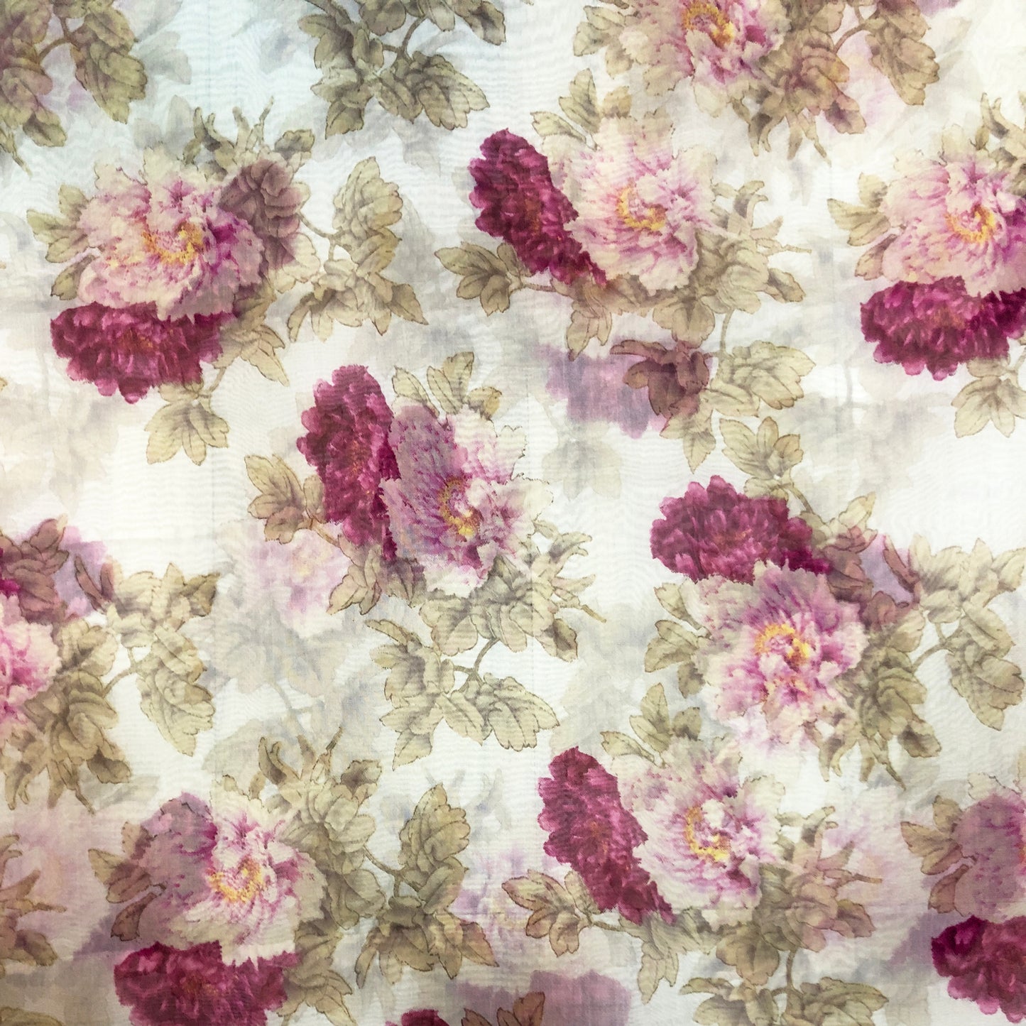 Summer Floral Organza Tissue Silk Fabric