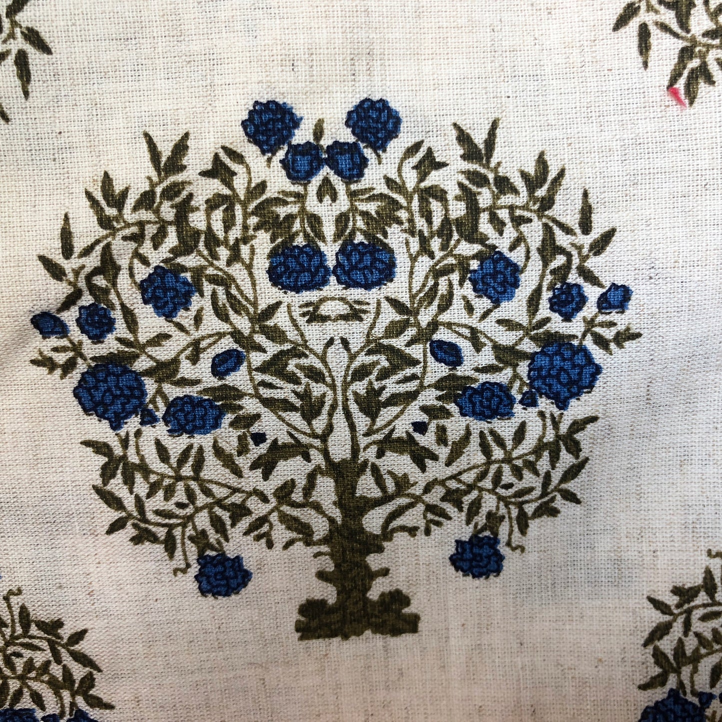 Traditional Tree Print Handloom Cotton Fabric