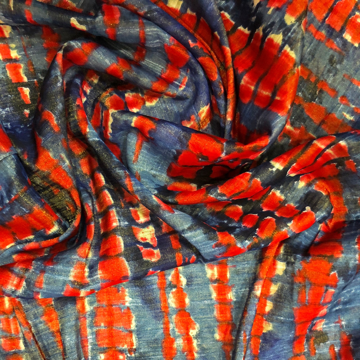 Tie & Dye Tussar Silk Print