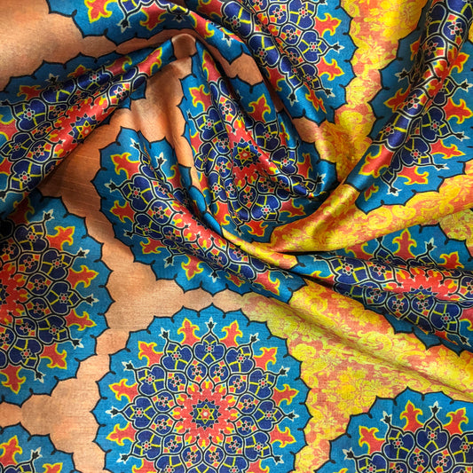 blue-and-yellow-tussar-silk-fabric-print-india