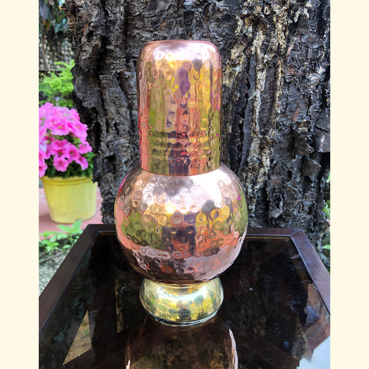 Traditional Round Water Jug With Glass