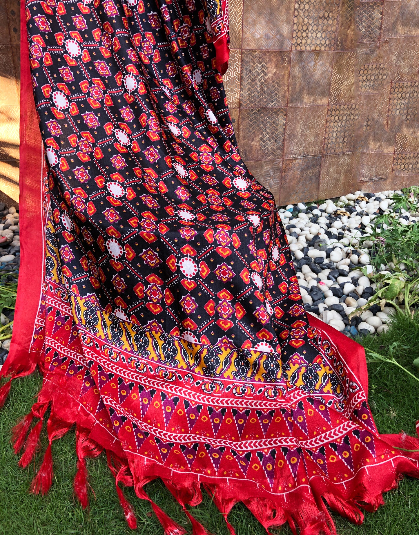 black-silk-dupatta-online