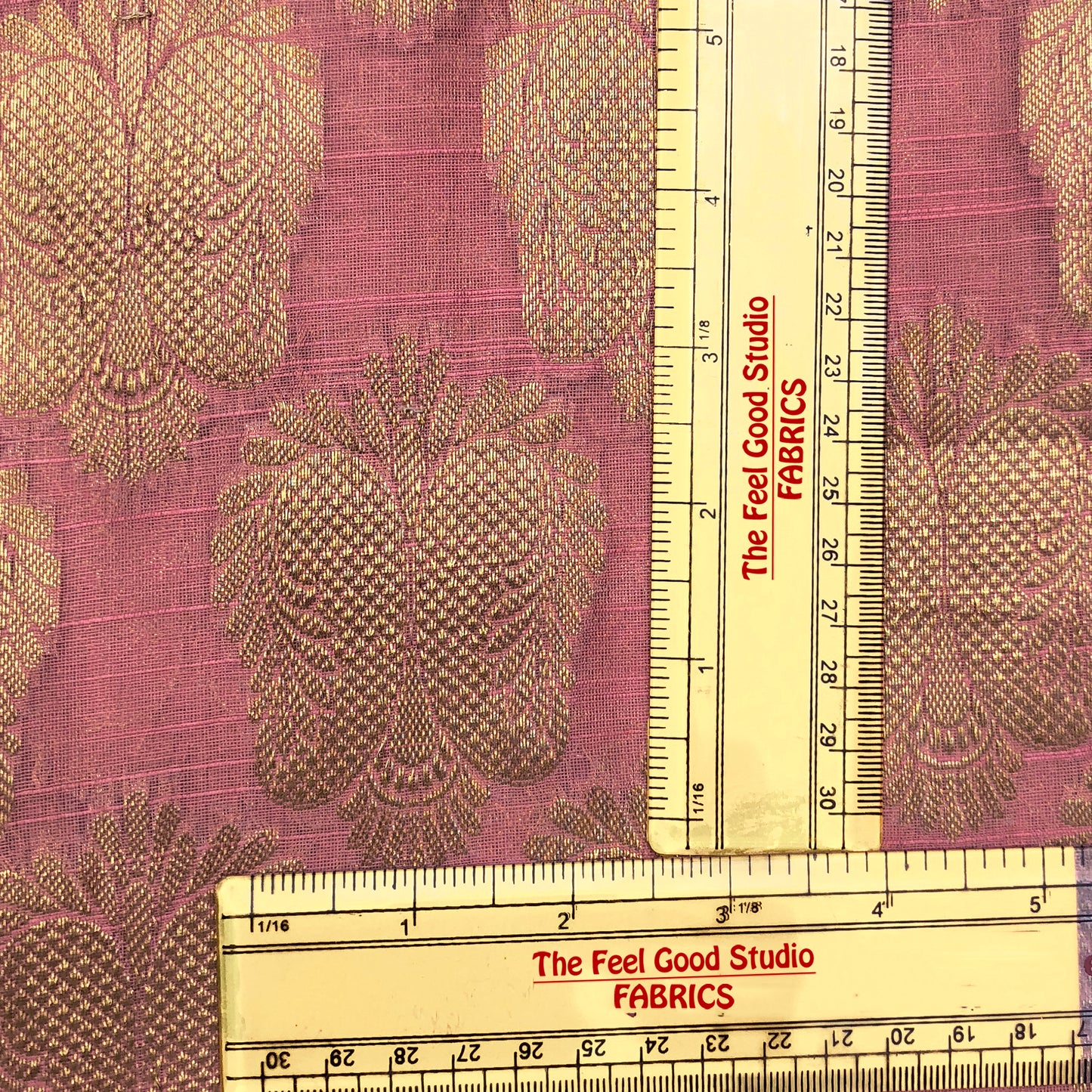 Fused Onion Pink Brocade Print