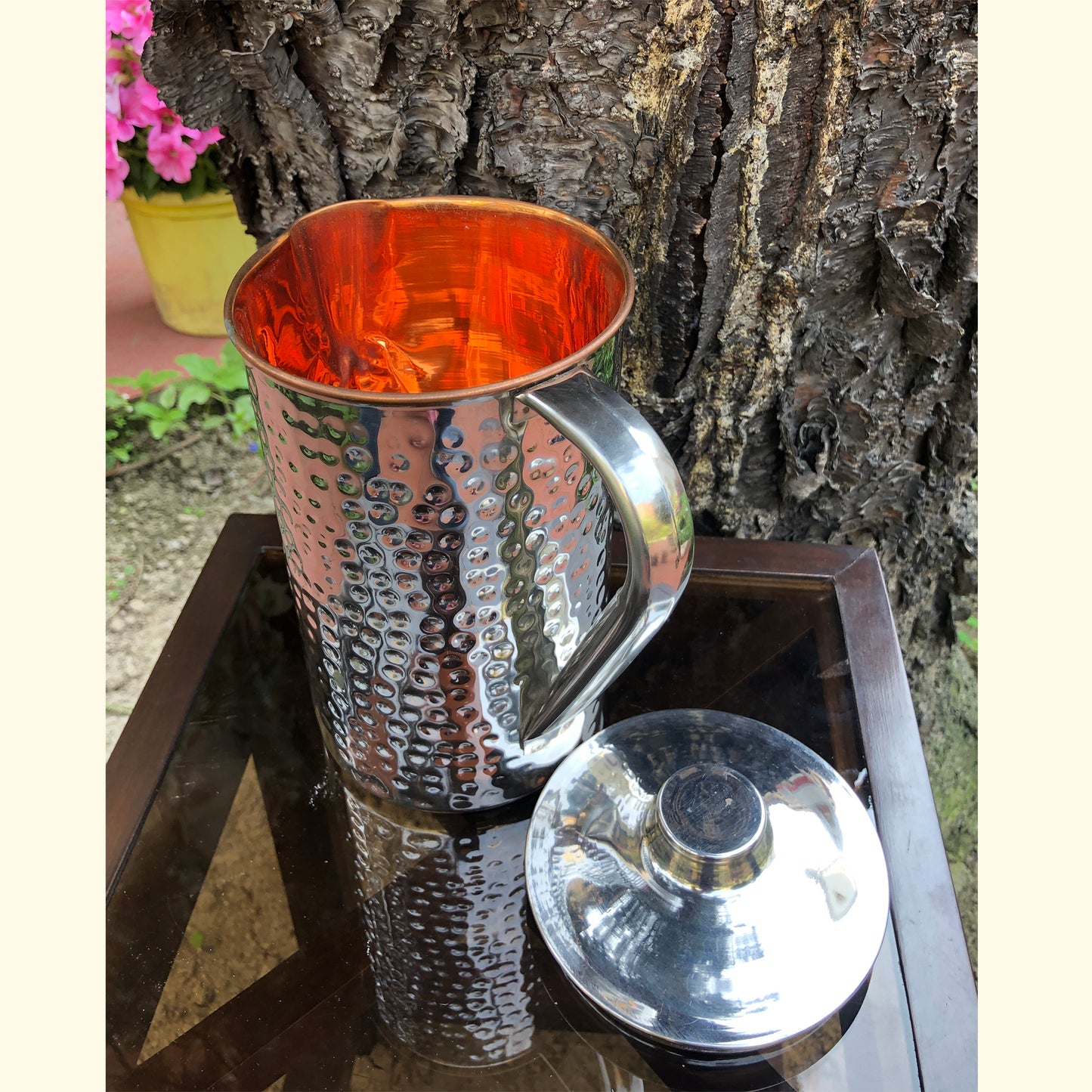 Silver Finished Copper Jug