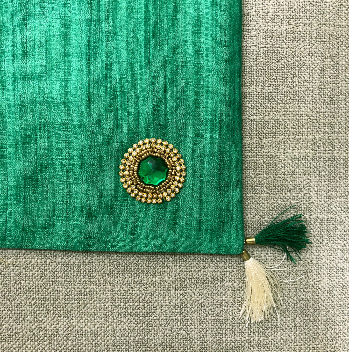 Nature Green Silk Cushion Cover