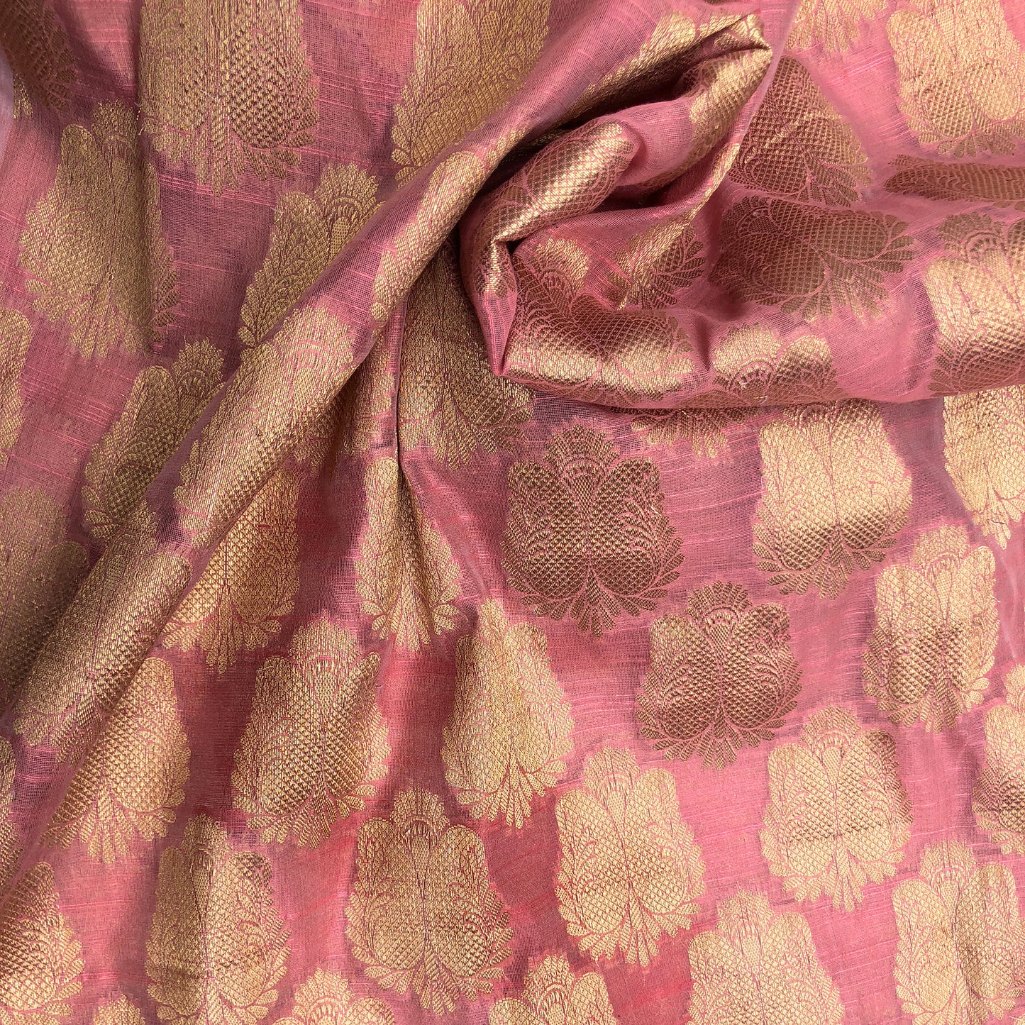 Fused Onion Pink Brocade Print