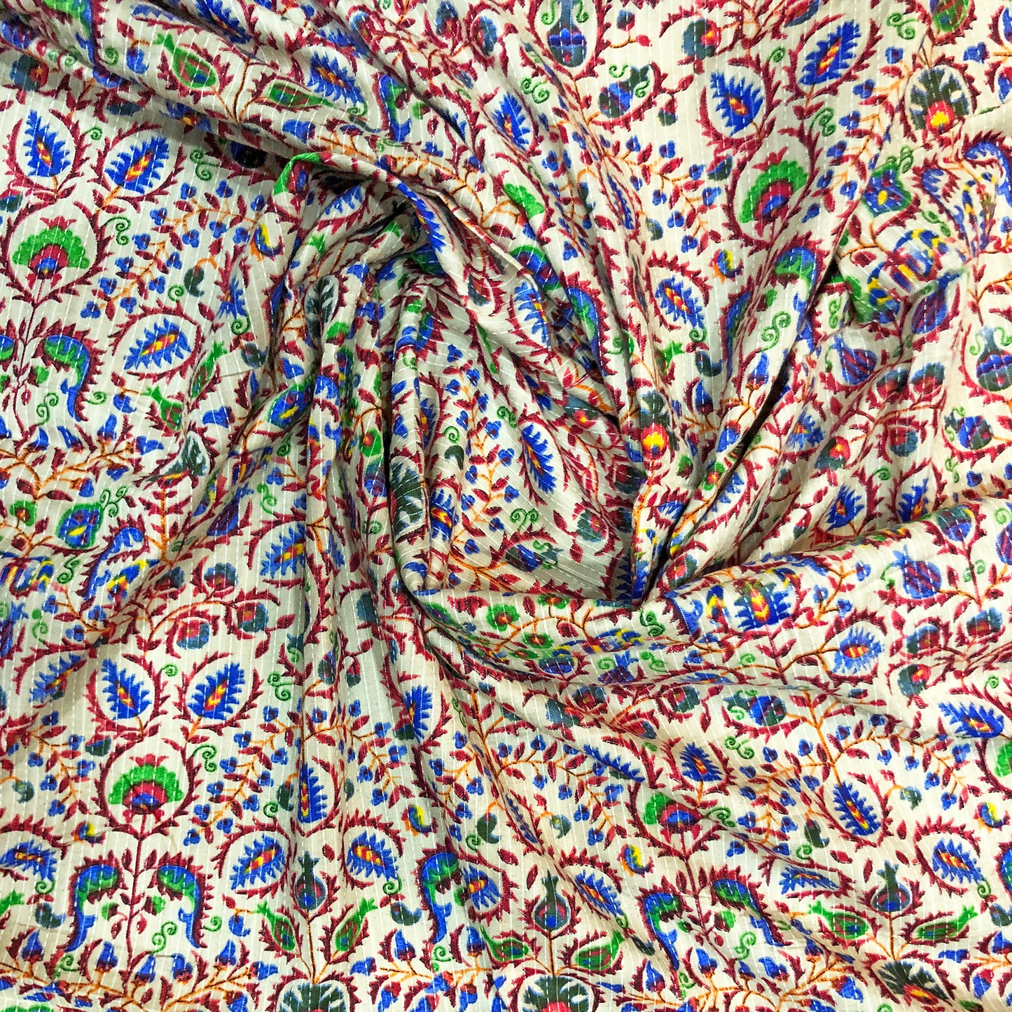 Morpankh Cotton Kantha Print Fabric