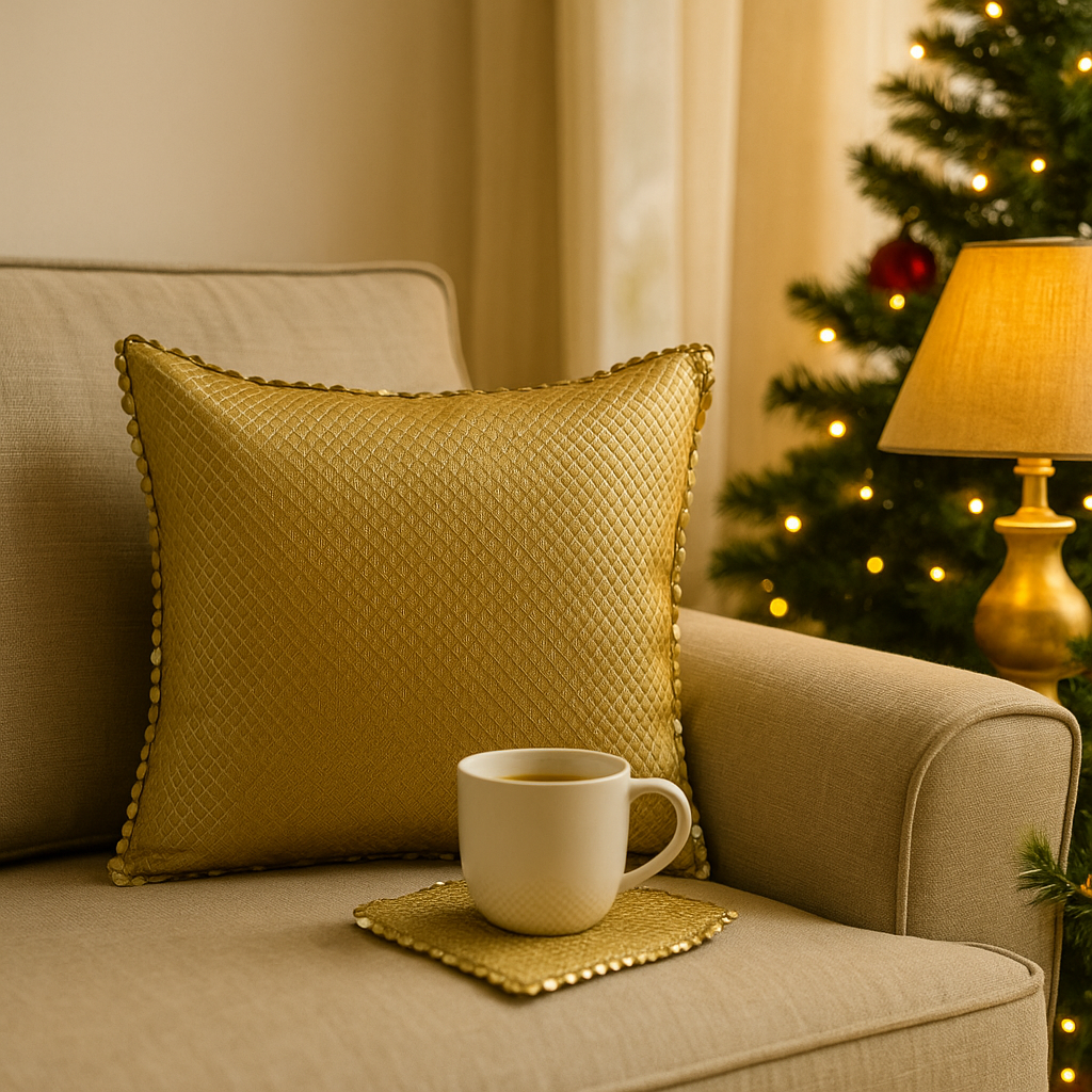 Subtle Gold Cushion Cover