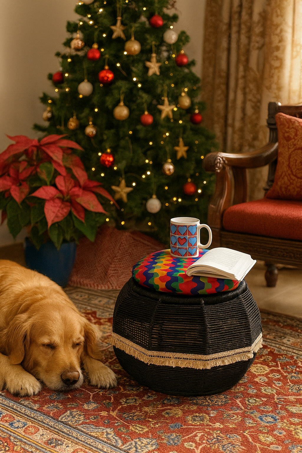 Ebony Embellished Cushy Seats (Twin Set)