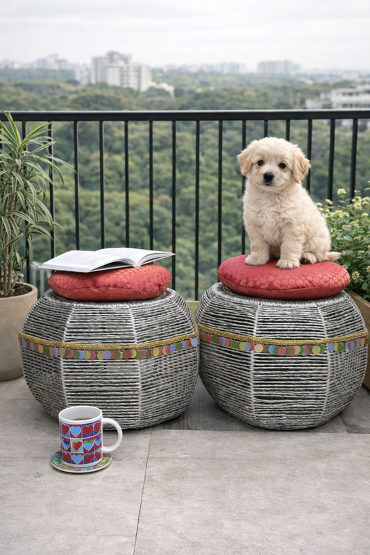 Silver Sparkle Cushy Seats (Twin Set)