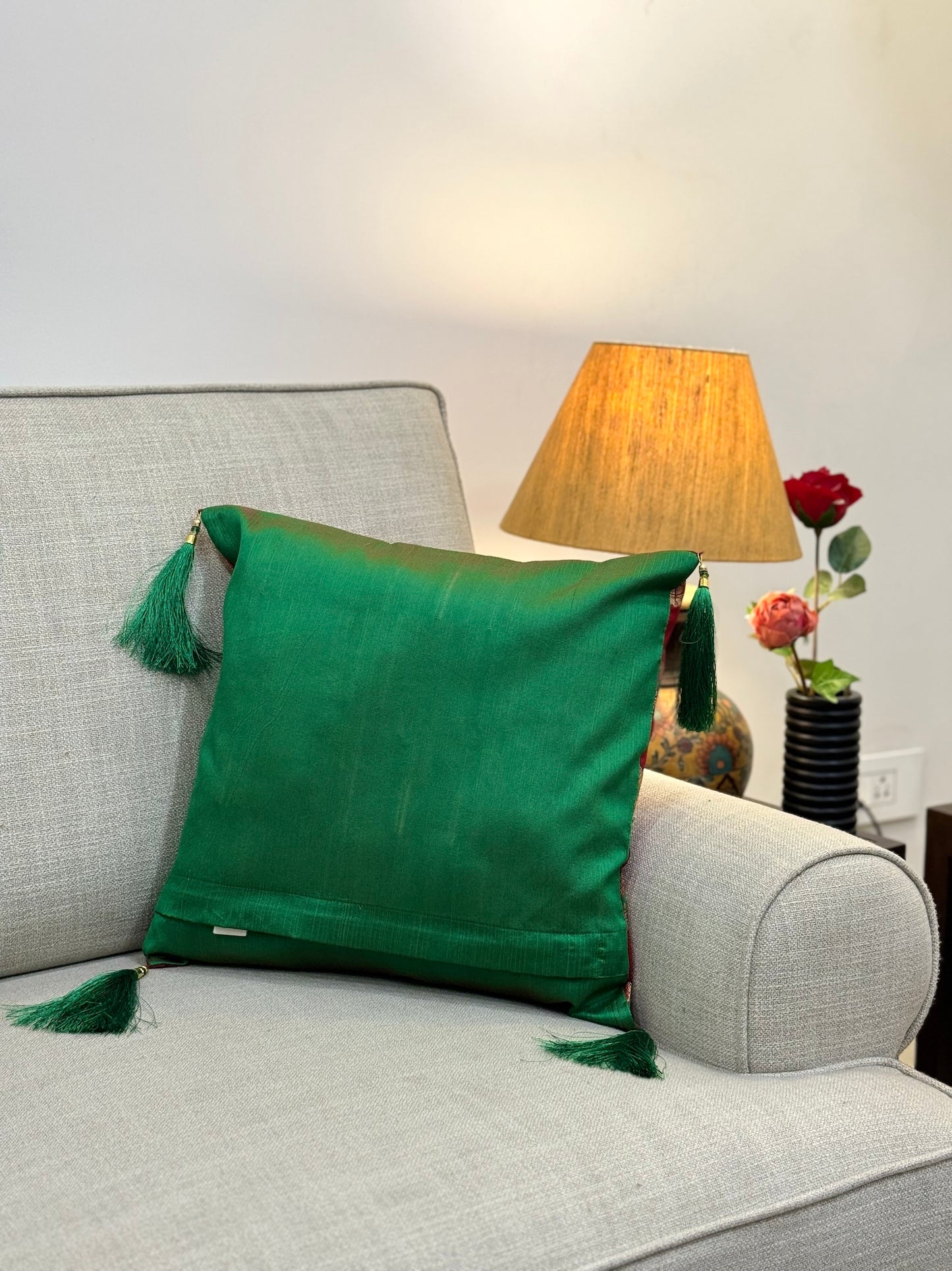 Festive Brocade Luxe Cushion Cover