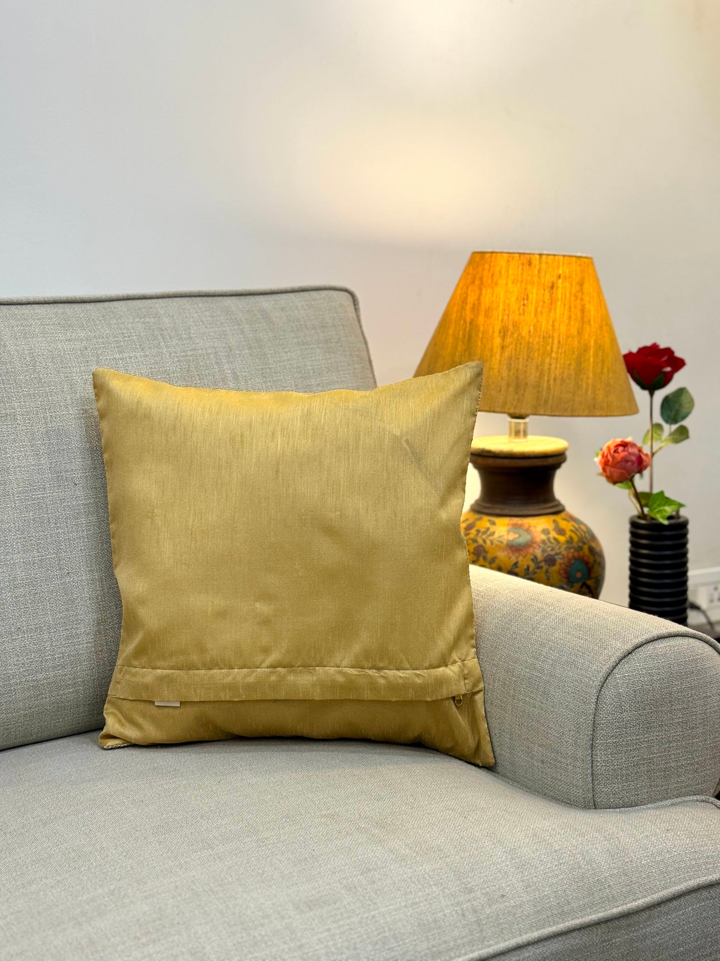 Elegant Citrine Cushion Cover