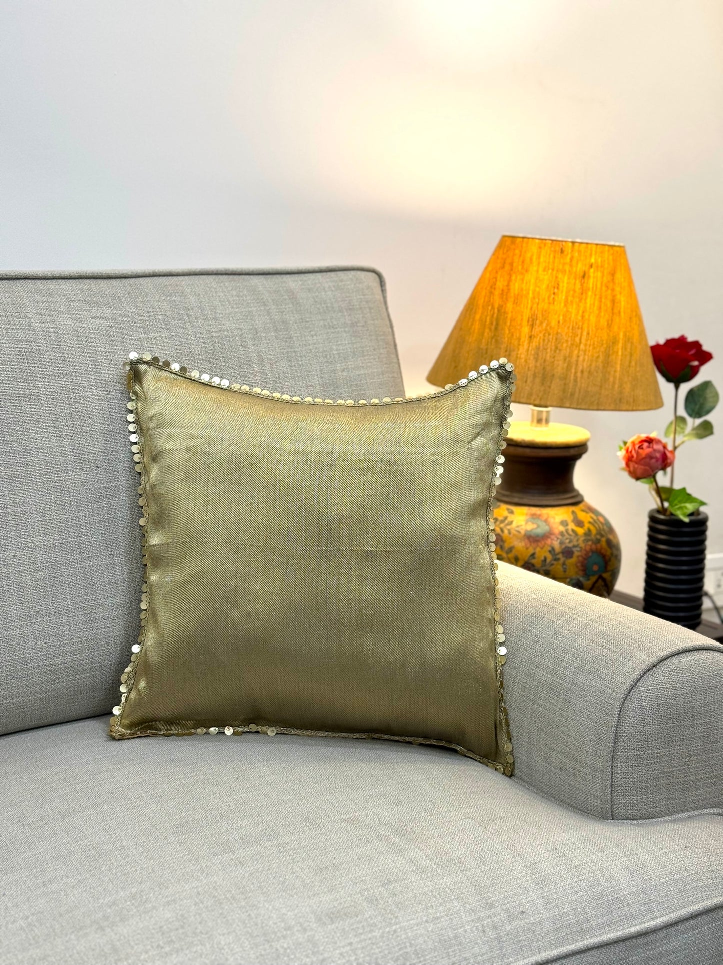 Festive Gold Cushion Cover