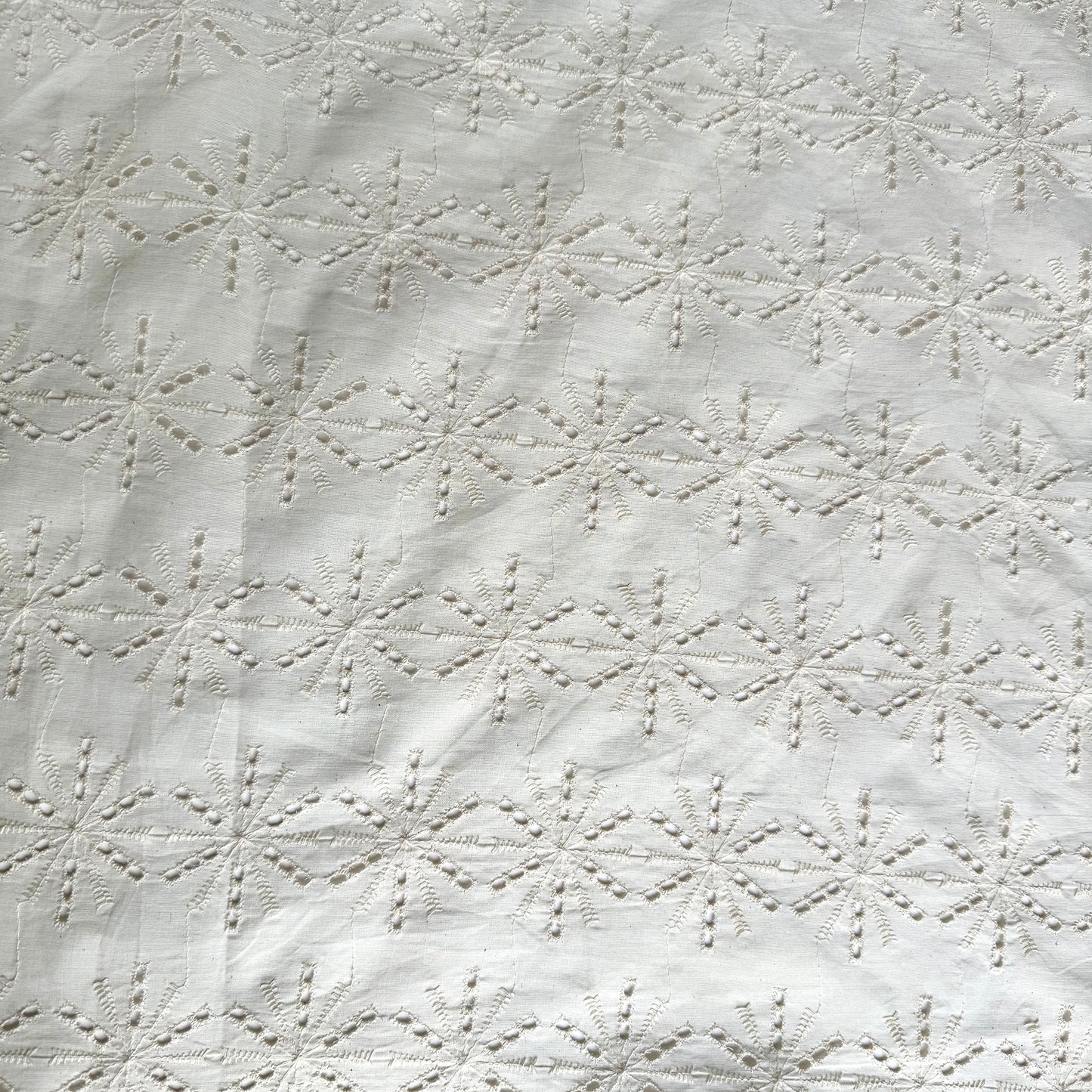 Dyeable Luxe Cutwork Hakoba Floral Fabric