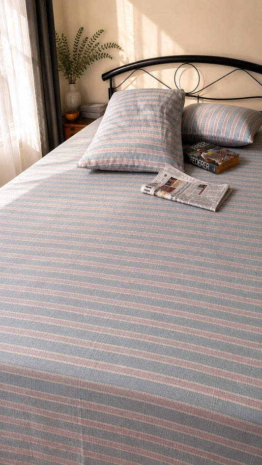 Misty Mornings Handloom Bed Cover