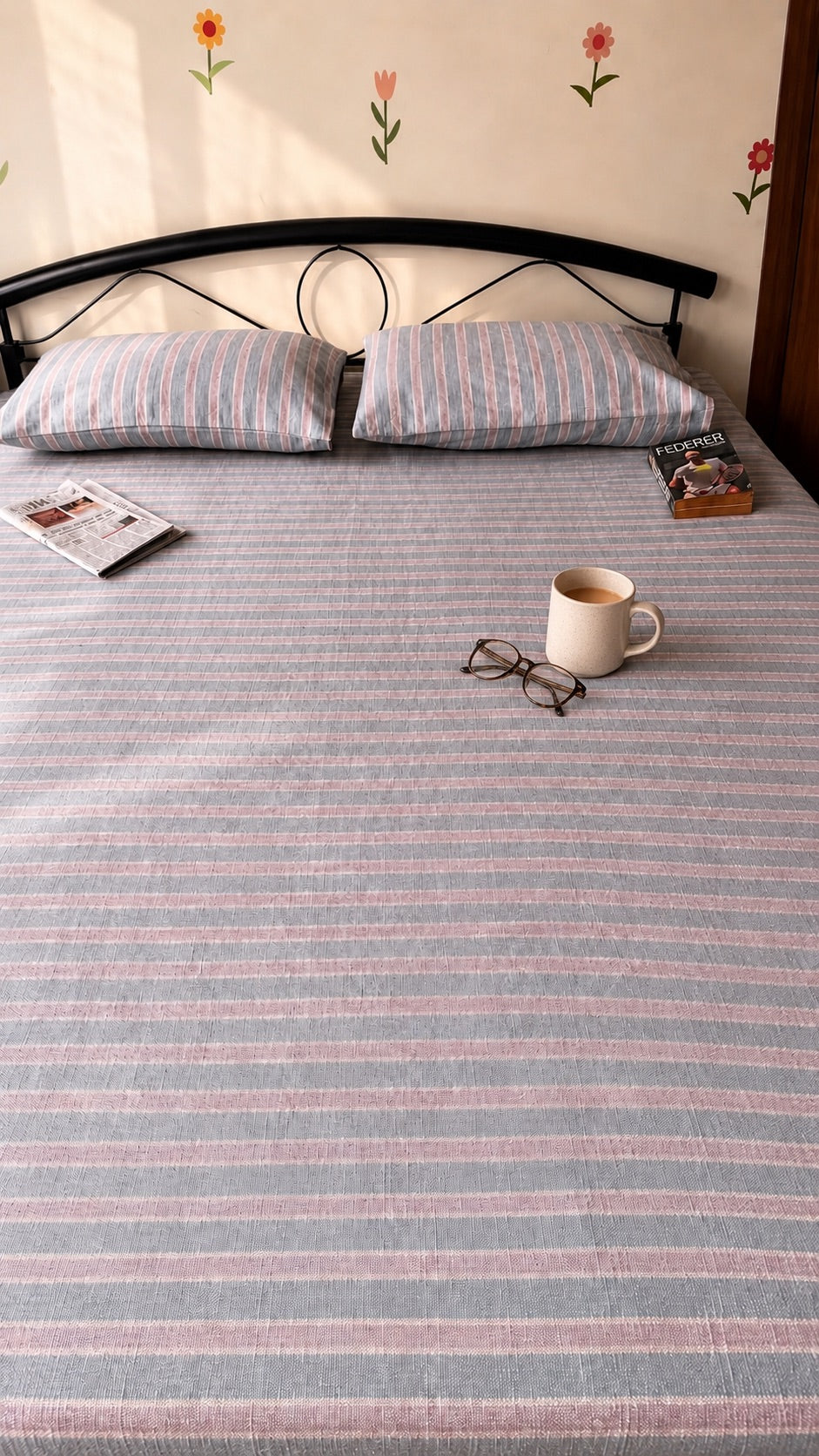 Misty Mornings Handloom Bed Cover