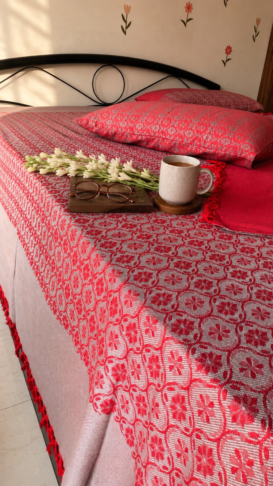 Rang Mahal Reversible Double Bed Cover