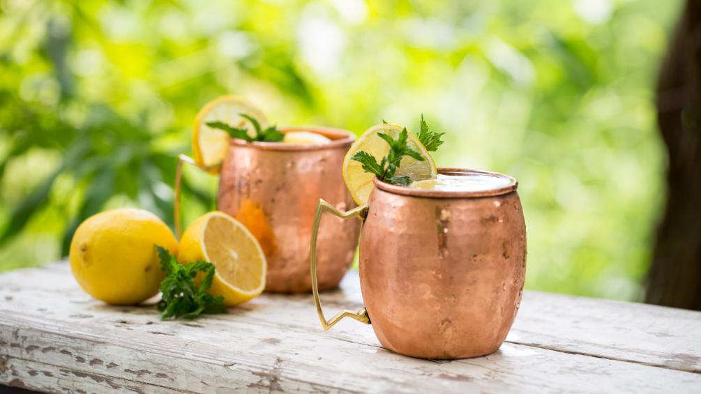 Pure copper glasses and mugs