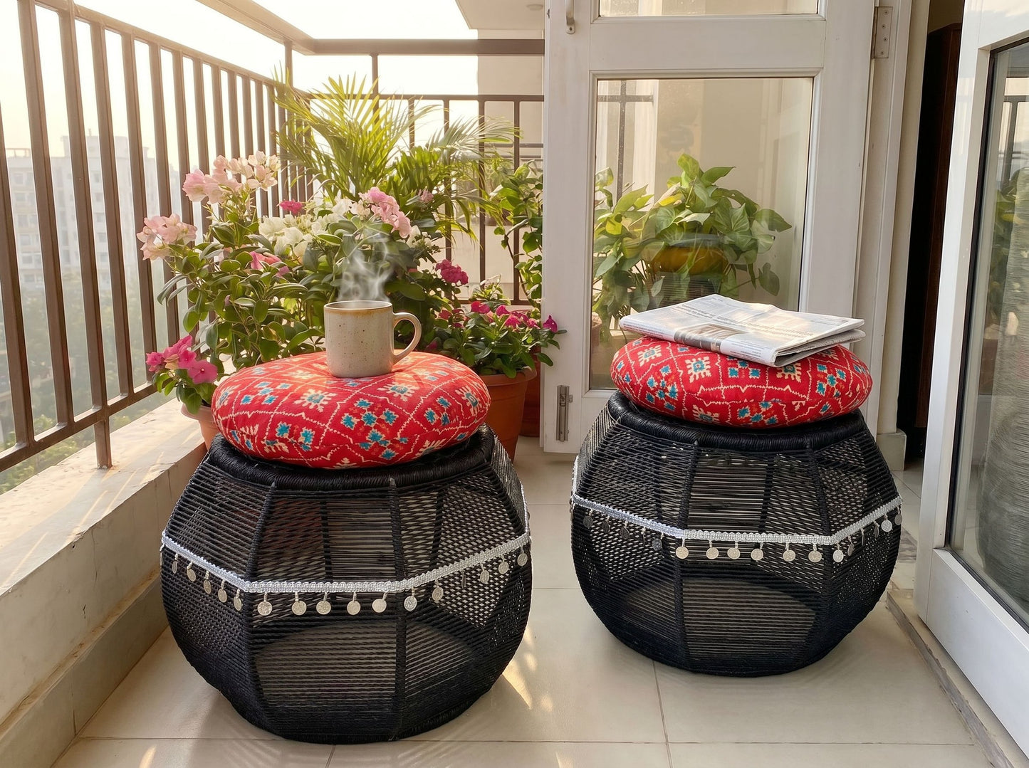 Obsidian Bling Cushy Seats (Twin Set)