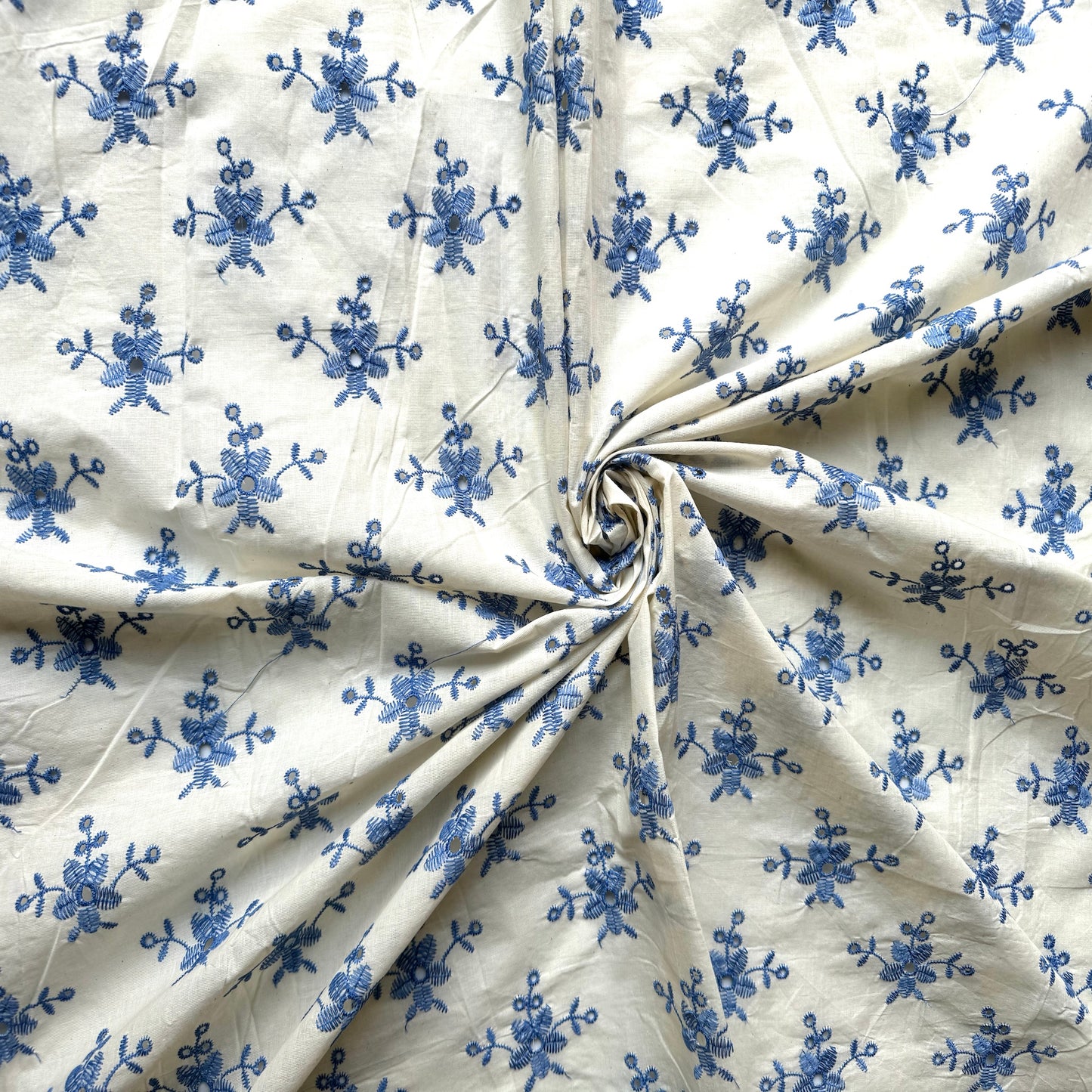 Blue Printed Hakoba Fabric