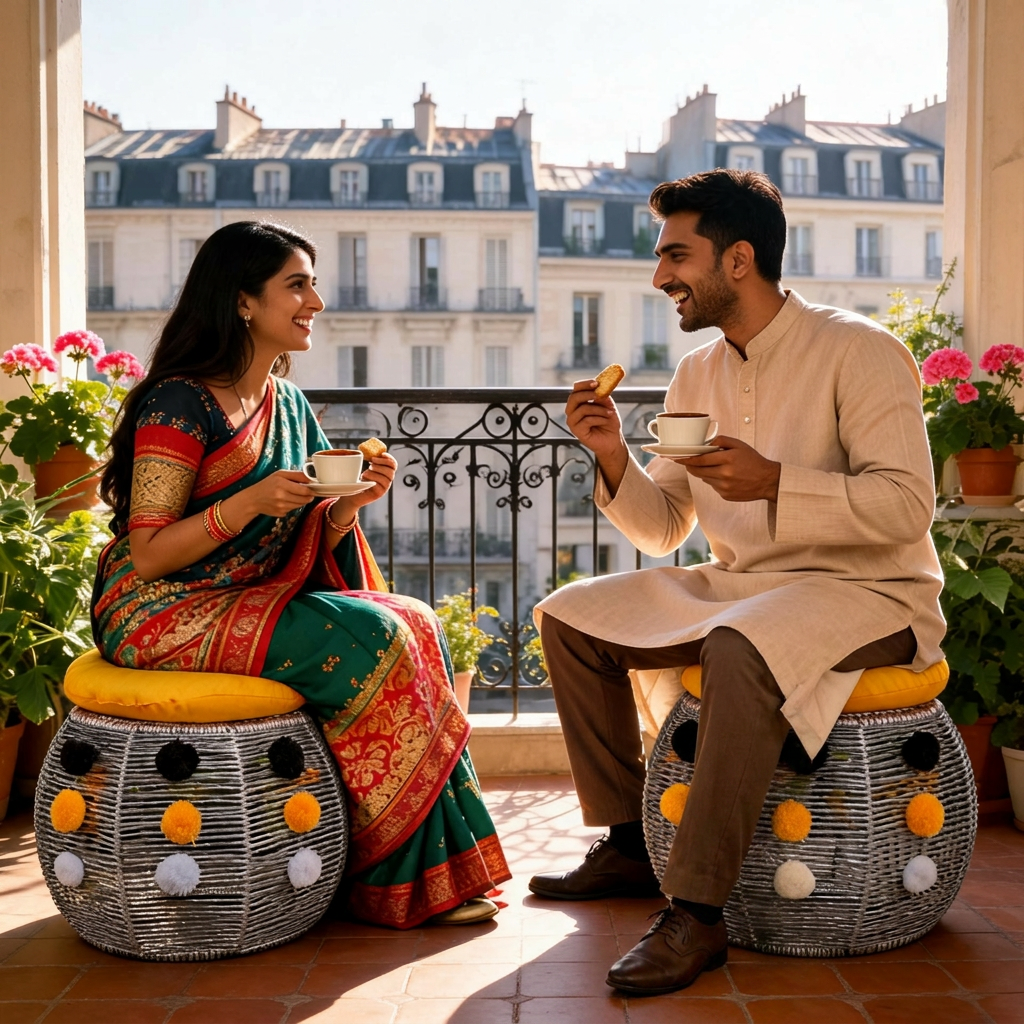 Genda Phool Bamboo Seats (Twin Set)