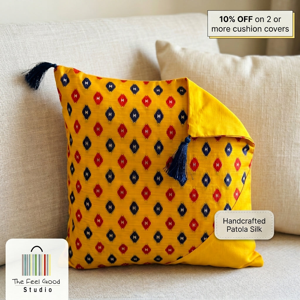 Luxe Patola Silk Cushion Cover