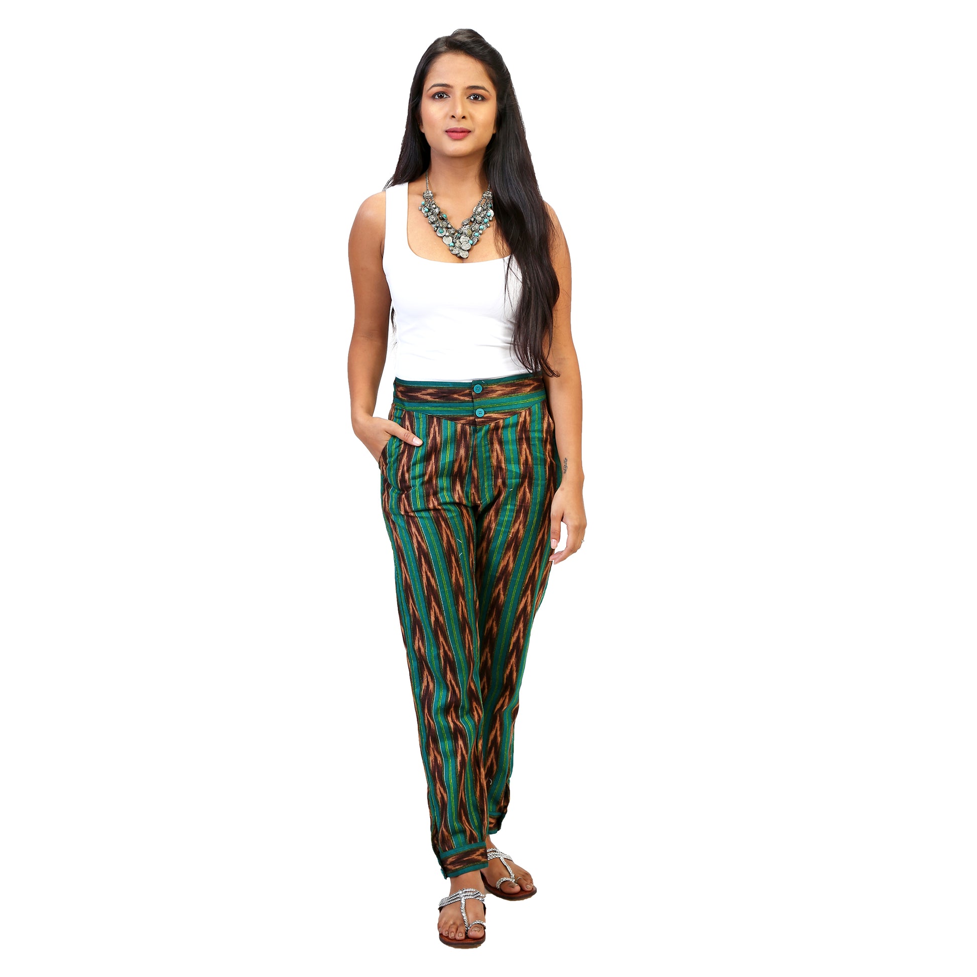 ikat work pants with pockets for women online