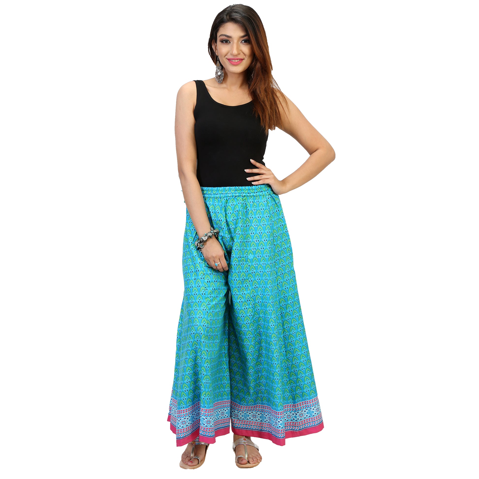 panelled palazzo pants online for women
