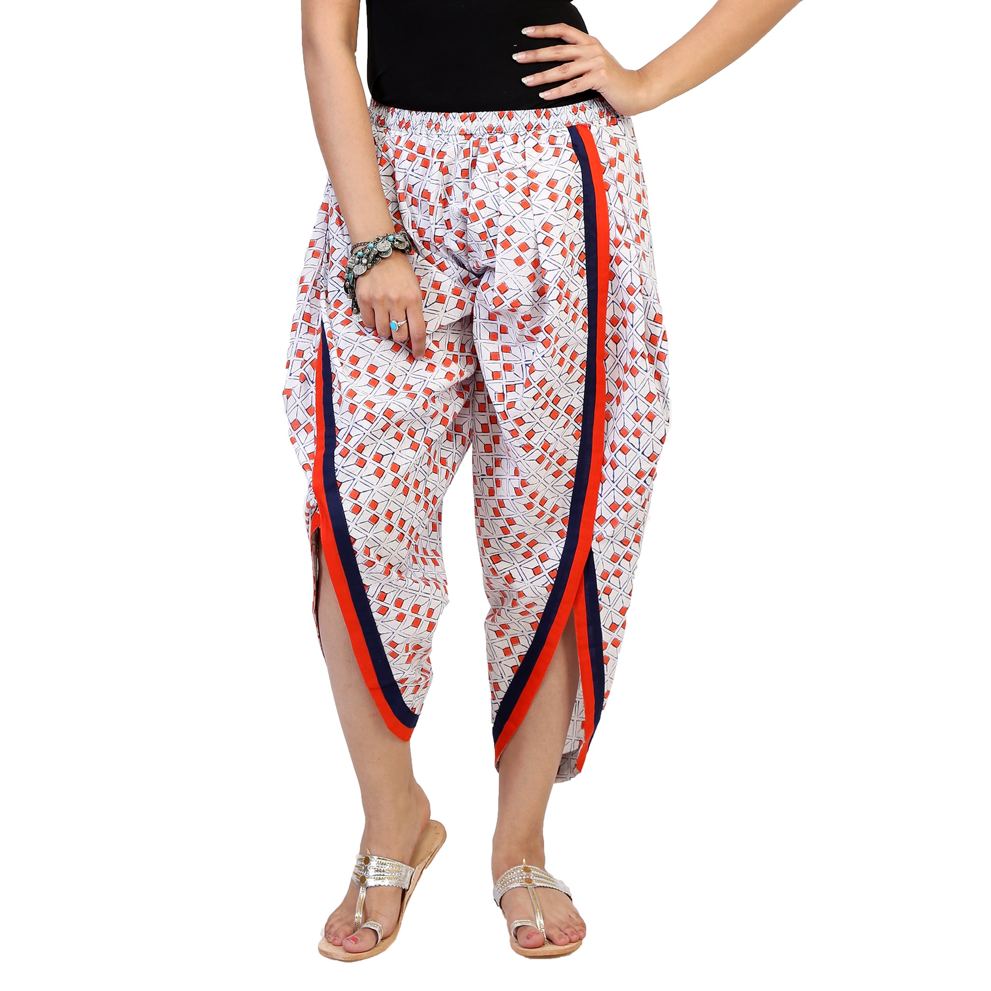 tulip pants online for women-in-pure-cotton