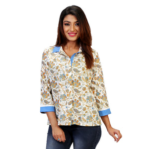 floral formal shirt for women online