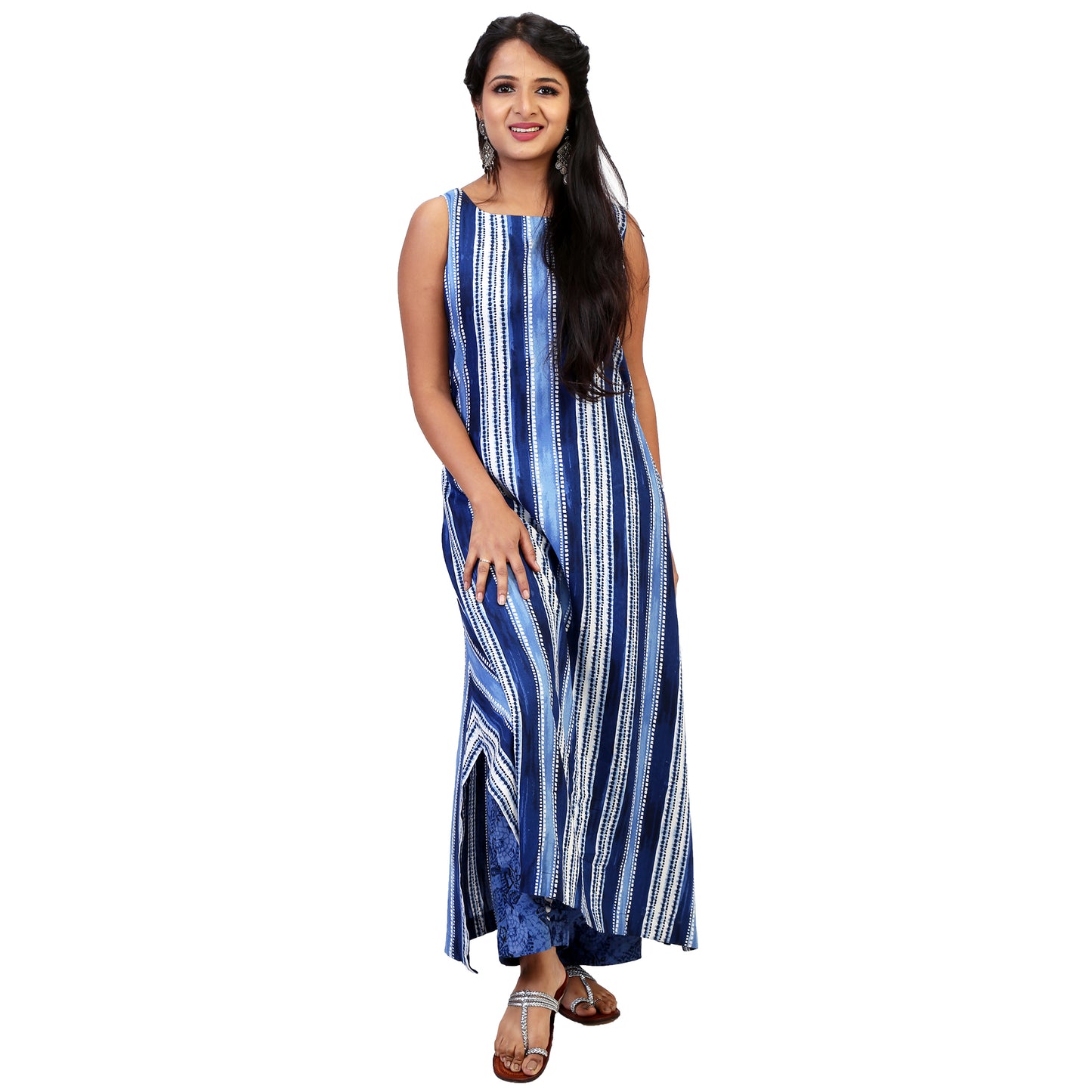 blue-and-white-kurta-dress-online-india