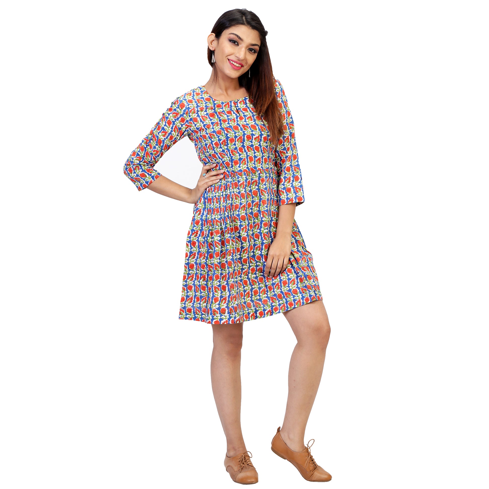 knee-length-casual-dress-in-indian-print