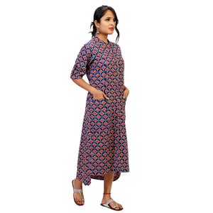 floral kurta dress with pockets online for women