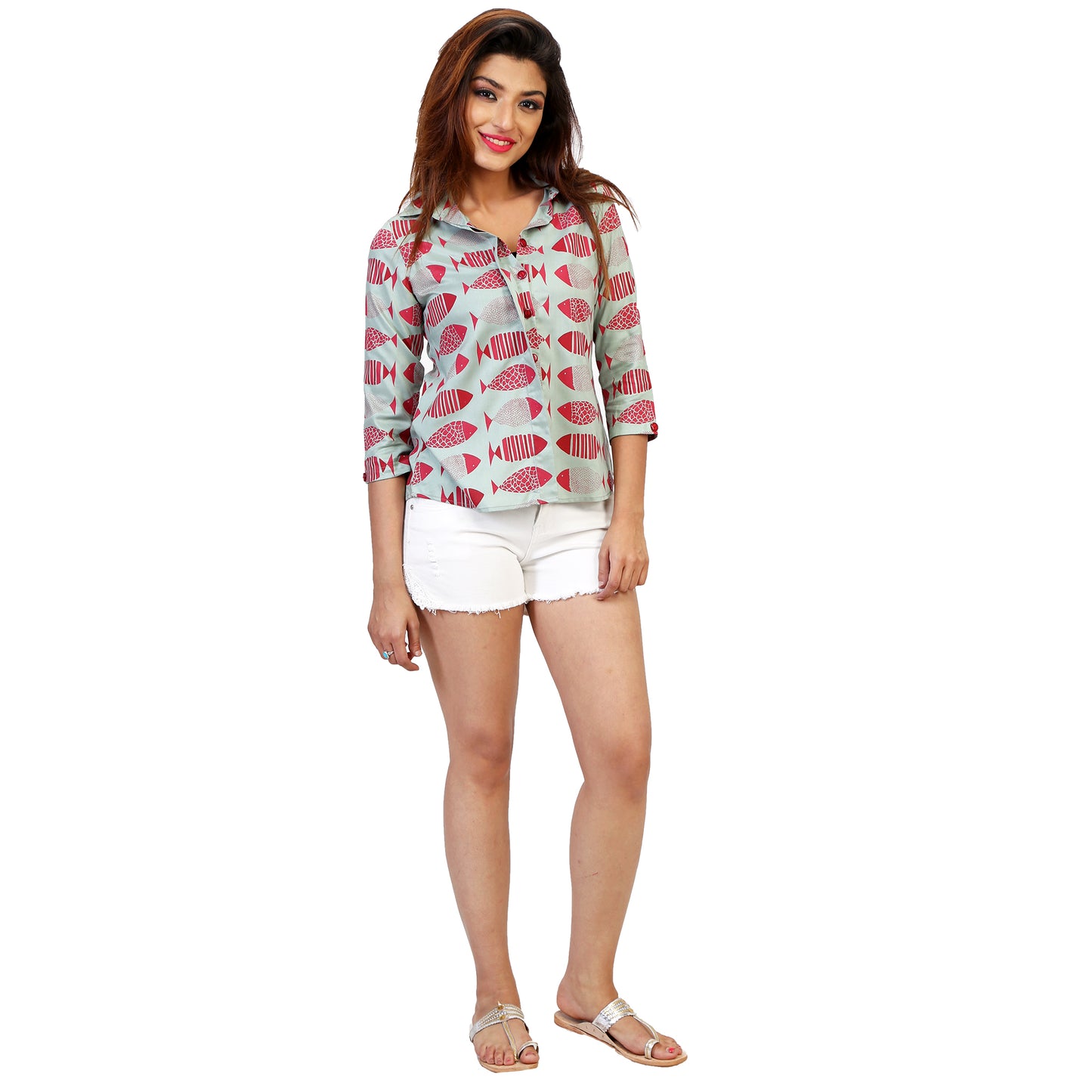 red-and-green-fish-summer-top-for-women
