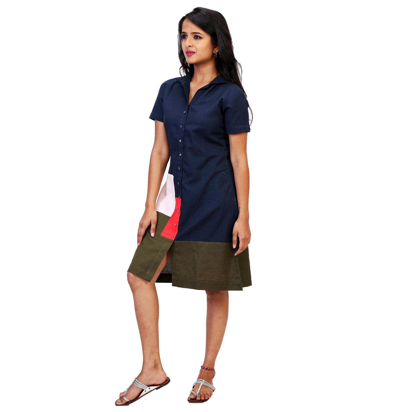 colour block-short dress online for women