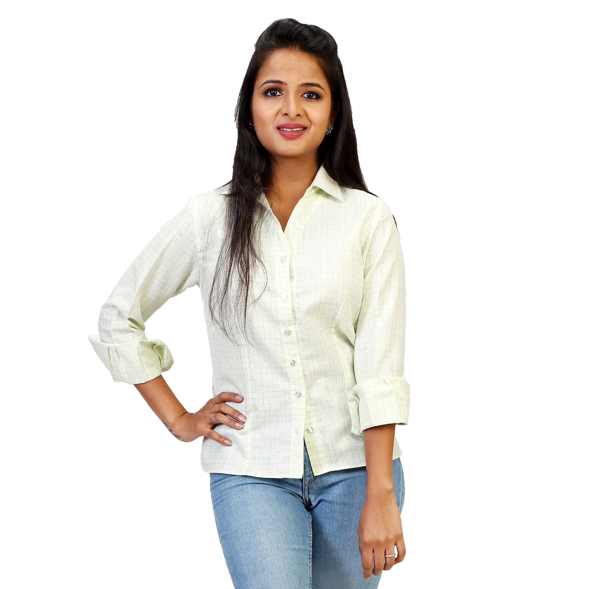 formal checks shirt online for women